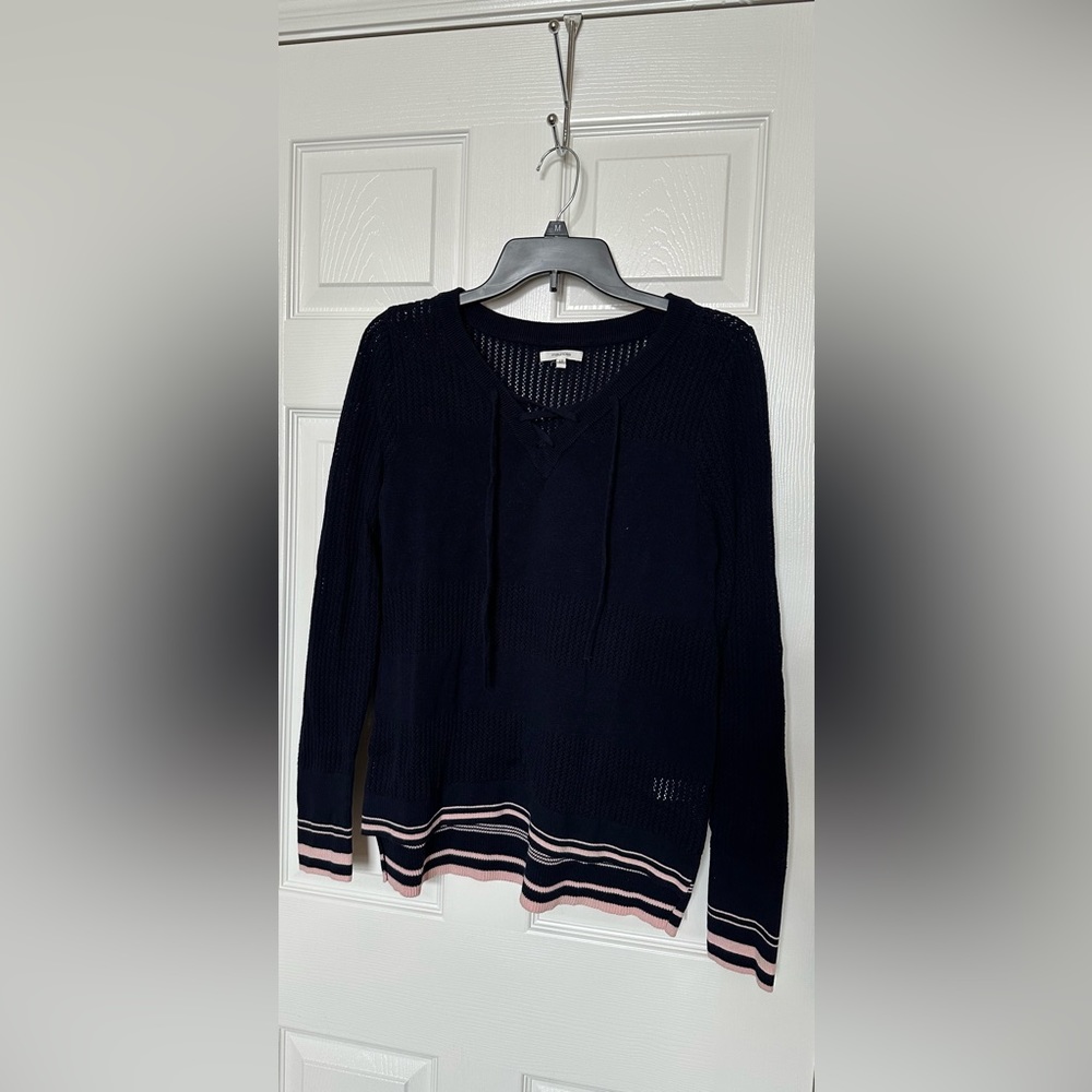 Maurices V-neck lace up sweater